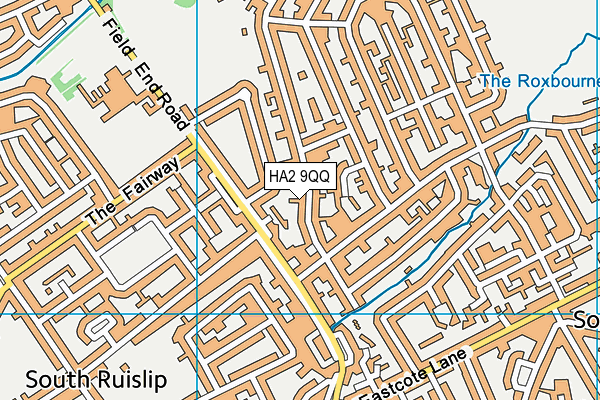 HA2 9QQ map - OS VectorMap District (Ordnance Survey)