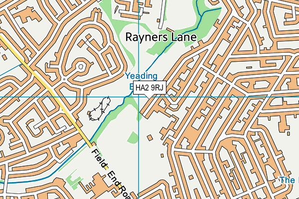 HA2 9RJ map - OS VectorMap District (Ordnance Survey)