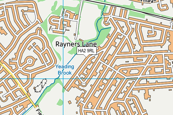 HA2 9RL map - OS VectorMap District (Ordnance Survey)