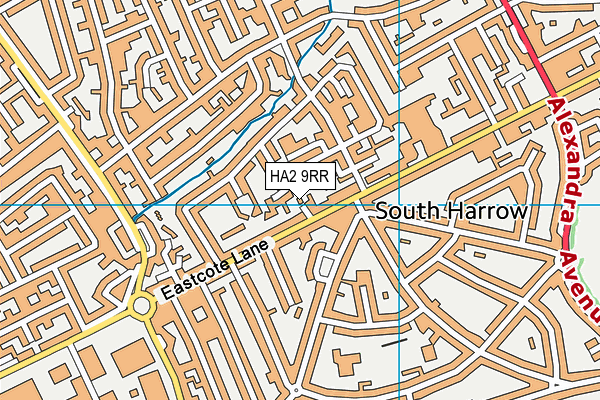 HA2 9RR map - OS VectorMap District (Ordnance Survey)