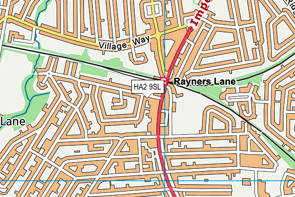 HA2 9SL map - OS VectorMap District (Ordnance Survey)