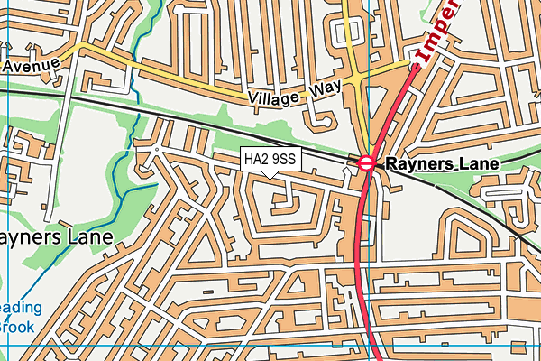 HA2 9SS map - OS VectorMap District (Ordnance Survey)