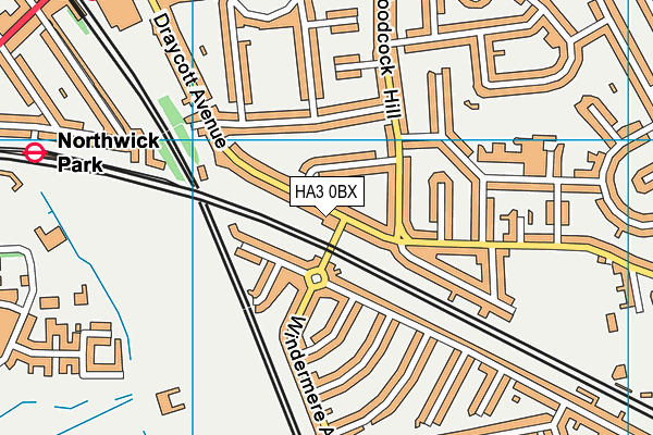 HA3 0BX map - OS VectorMap District (Ordnance Survey)