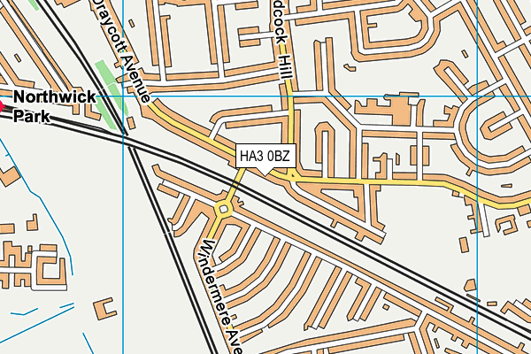 HA3 0BZ map - OS VectorMap District (Ordnance Survey)