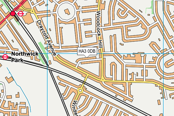 HA3 0DB map - OS VectorMap District (Ordnance Survey)