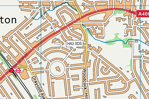 HA3 0DS map - OS VectorMap District (Ordnance Survey)