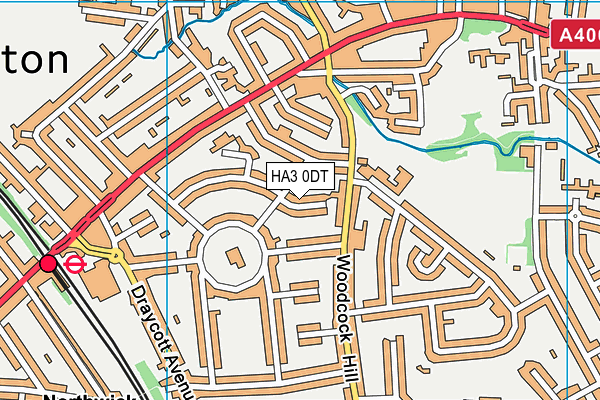 HA3 0DT map - OS VectorMap District (Ordnance Survey)