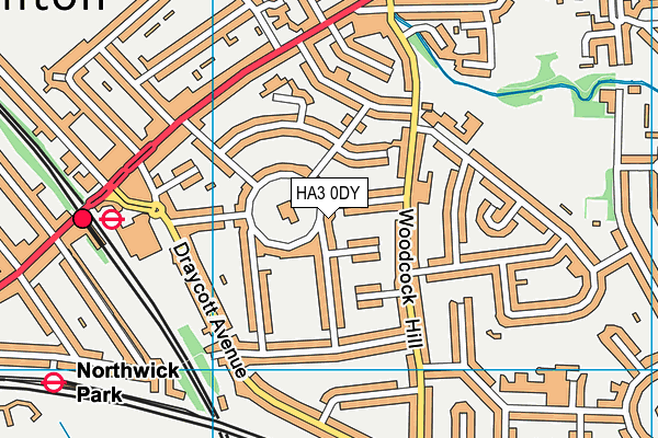 HA3 0DY map - OS VectorMap District (Ordnance Survey)