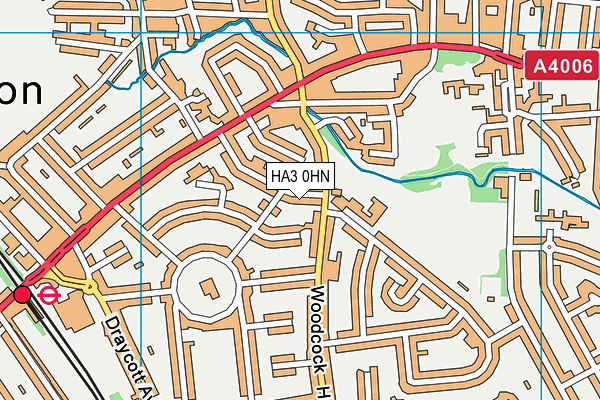 HA3 0HN map - OS VectorMap District (Ordnance Survey)