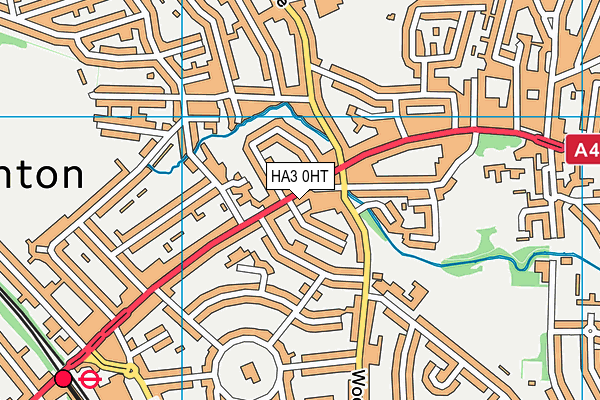 HA3 0HT map - OS VectorMap District (Ordnance Survey)