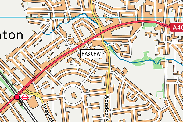 HA3 0HW map - OS VectorMap District (Ordnance Survey)