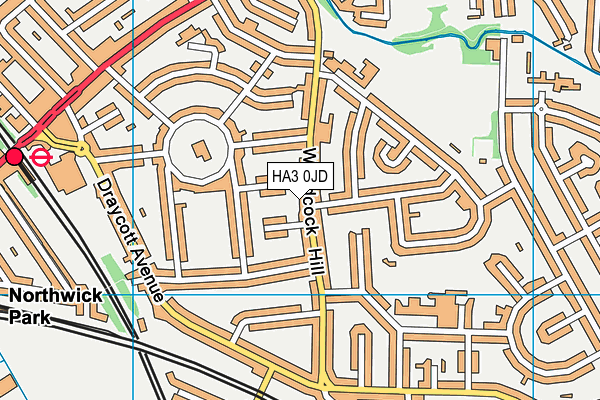 HA3 0JD map - OS VectorMap District (Ordnance Survey)