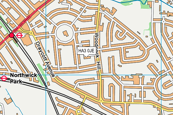 HA3 0JE map - OS VectorMap District (Ordnance Survey)