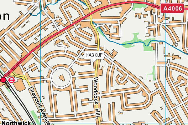 HA3 0JF map - OS VectorMap District (Ordnance Survey)