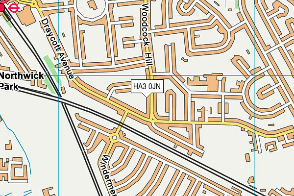 HA3 0JN map - OS VectorMap District (Ordnance Survey)