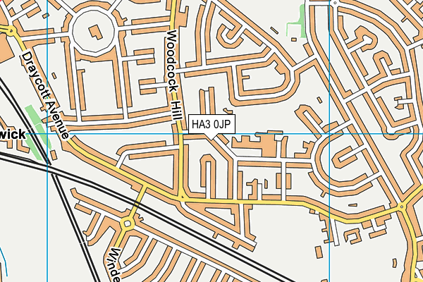 HA3 0JP map - OS VectorMap District (Ordnance Survey)