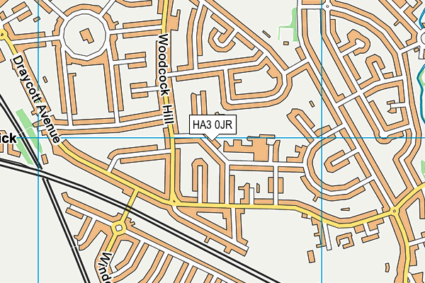 HA3 0JR map - OS VectorMap District (Ordnance Survey)