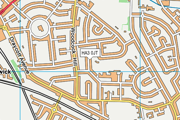 HA3 0JT map - OS VectorMap District (Ordnance Survey)