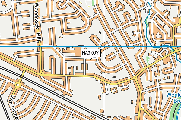 HA3 0JY map - OS VectorMap District (Ordnance Survey)