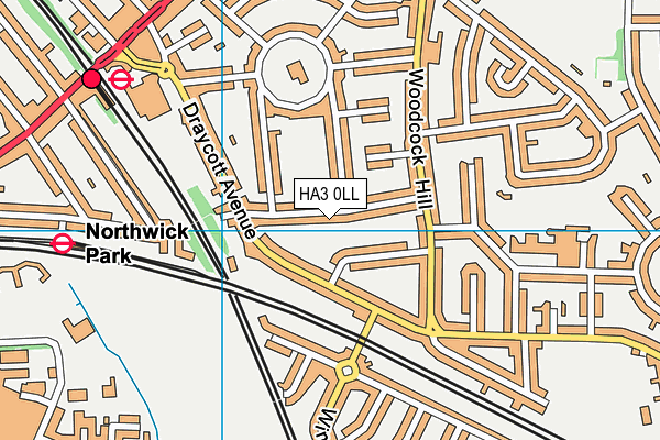 HA3 0LL map - OS VectorMap District (Ordnance Survey)