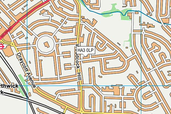 HA3 0LP map - OS VectorMap District (Ordnance Survey)