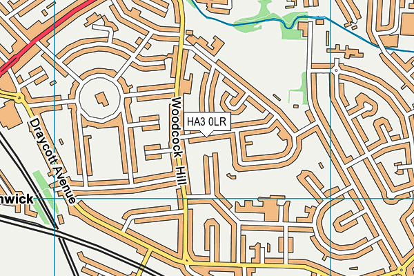HA3 0LR map - OS VectorMap District (Ordnance Survey)
