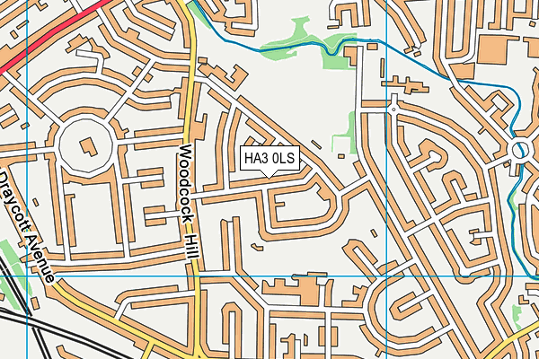 HA3 0LS map - OS VectorMap District (Ordnance Survey)