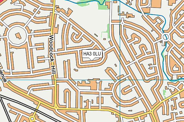 HA3 0LU map - OS VectorMap District (Ordnance Survey)