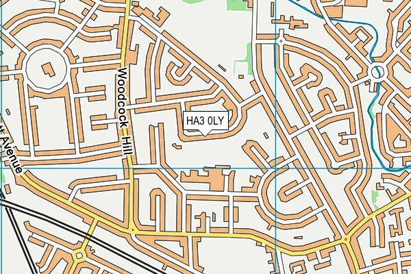 HA3 0LY map - OS VectorMap District (Ordnance Survey)
