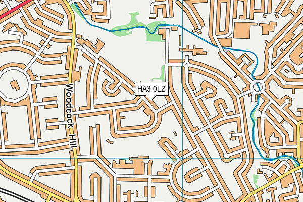 HA3 0LZ map - OS VectorMap District (Ordnance Survey)