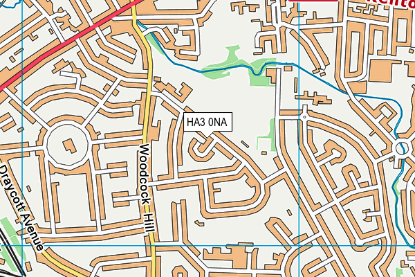 HA3 0NA map - OS VectorMap District (Ordnance Survey)