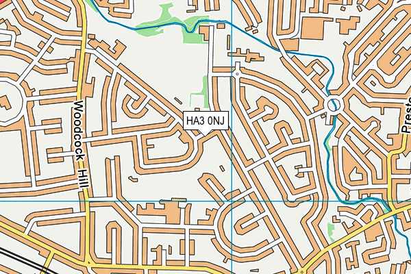 HA3 0NJ map - OS VectorMap District (Ordnance Survey)