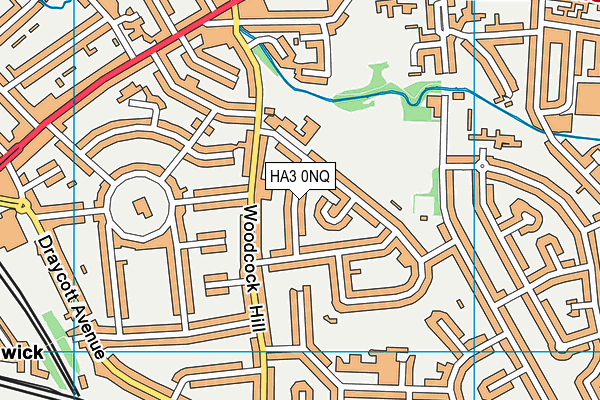 HA3 0NQ map - OS VectorMap District (Ordnance Survey)