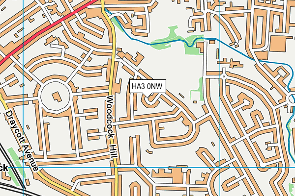 HA3 0NW map - OS VectorMap District (Ordnance Survey)