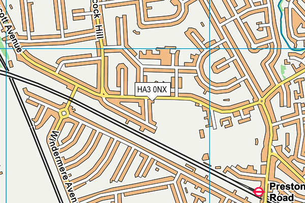 HA3 0NX map - OS VectorMap District (Ordnance Survey)