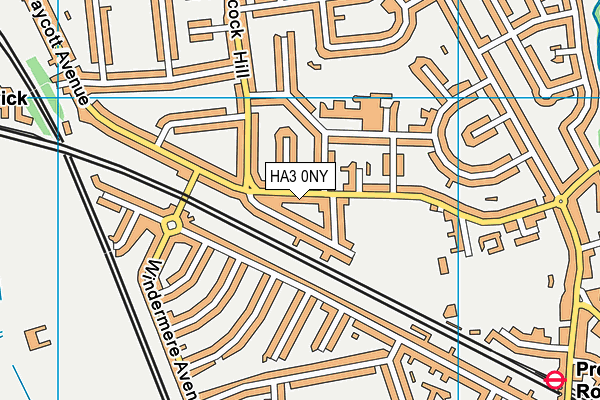 HA3 0NY map - OS VectorMap District (Ordnance Survey)