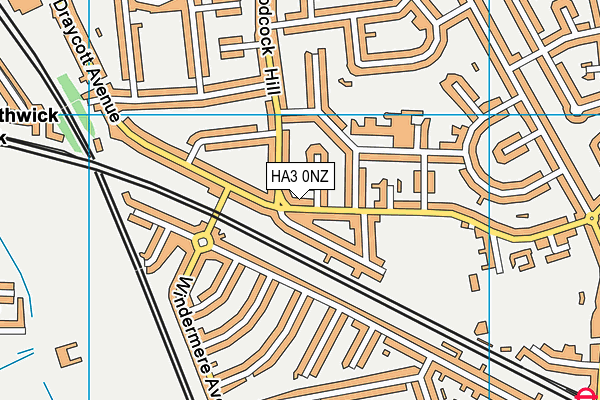 HA3 0NZ map - OS VectorMap District (Ordnance Survey)