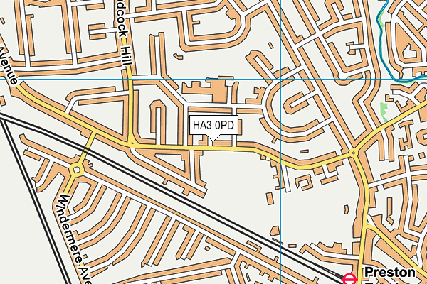 HA3 0PD map - OS VectorMap District (Ordnance Survey)