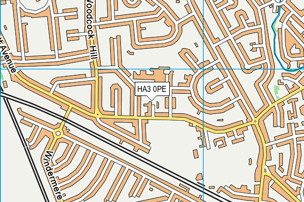 HA3 0PE map - OS VectorMap District (Ordnance Survey)
