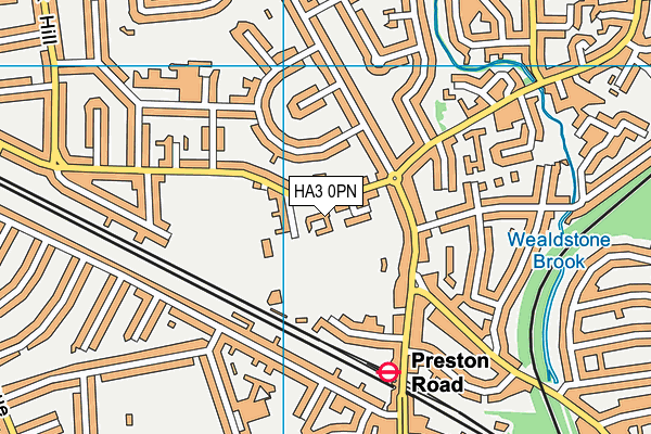 HA3 0PN map - OS VectorMap District (Ordnance Survey)