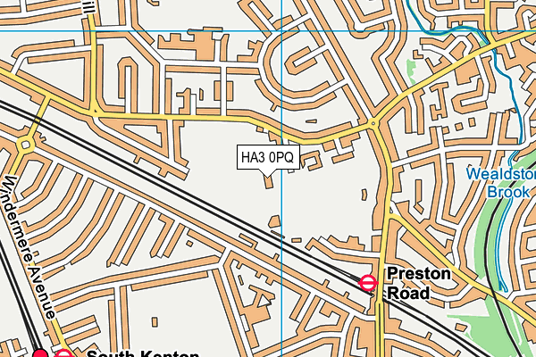 John Billam Sports Ground map (HA3 0PQ) - OS VectorMap District (Ordnance Survey)