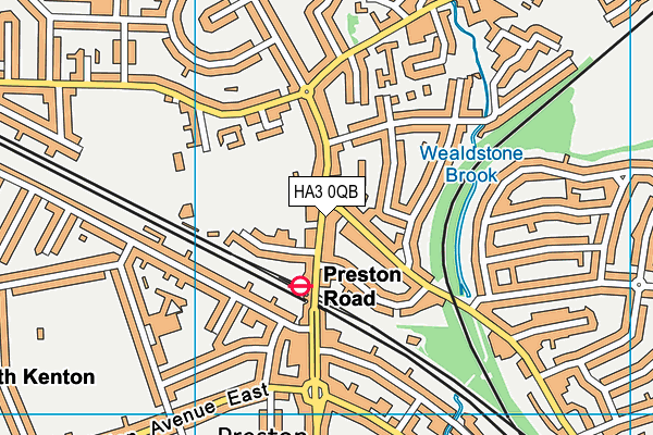 HA3 0QB map - OS VectorMap District (Ordnance Survey)