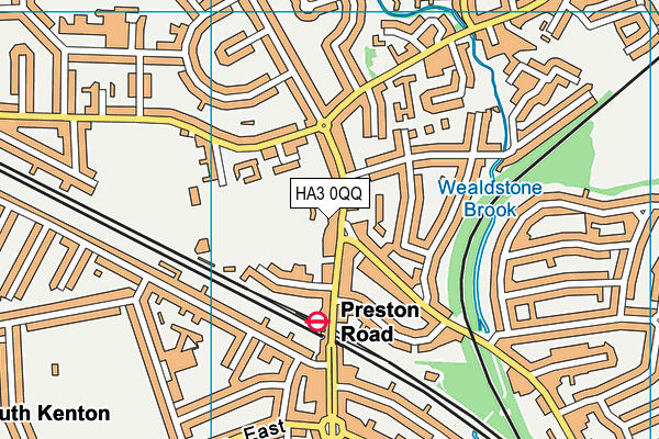 Tenterden Sports Ground map (HA3 0QQ) - OS VectorMap District (Ordnance Survey)