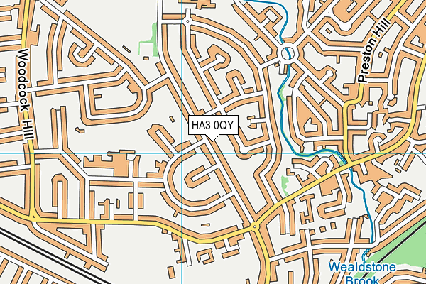 HA3 0QY map - OS VectorMap District (Ordnance Survey)