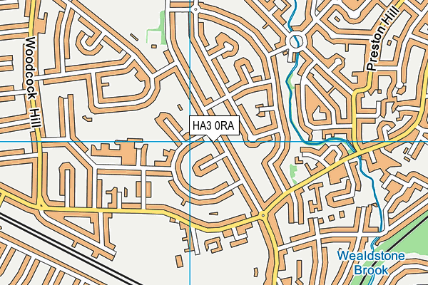 HA3 0RA map - OS VectorMap District (Ordnance Survey)