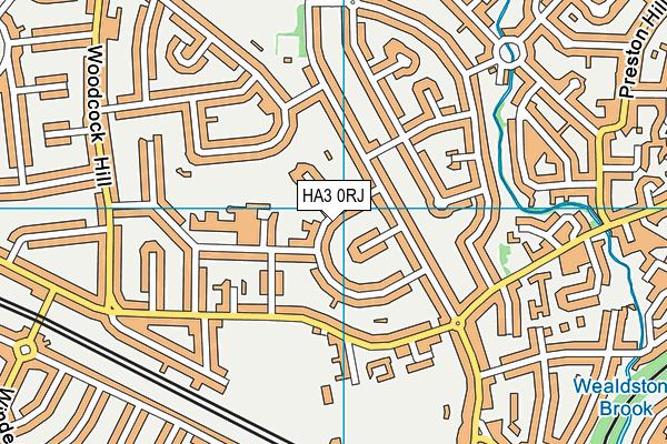 HA3 0RJ map - OS VectorMap District (Ordnance Survey)