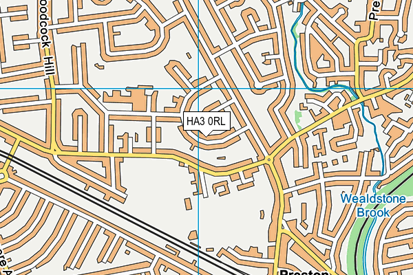 HA3 0RL map - OS VectorMap District (Ordnance Survey)
