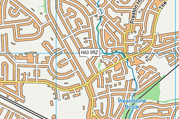 HA3 0RZ map - OS VectorMap District (Ordnance Survey)