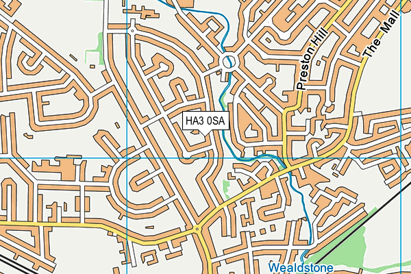 HA3 0SA map - OS VectorMap District (Ordnance Survey)