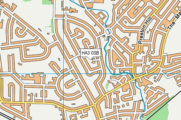 HA3 0SB map - OS VectorMap District (Ordnance Survey)
